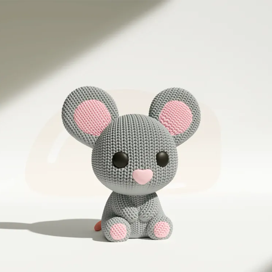 Knitted Mouse - 12 Zodiac Series