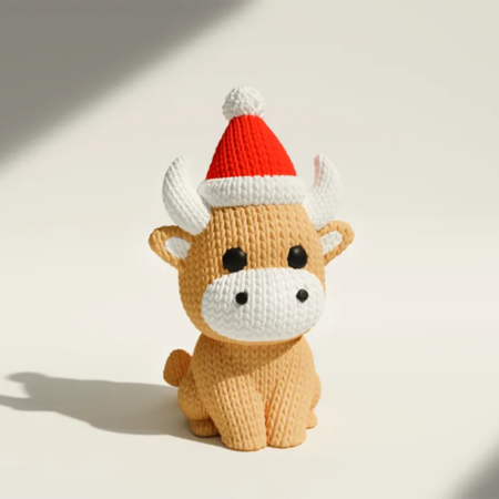 Knitted Christmas Cow - 12 Zodiac Series