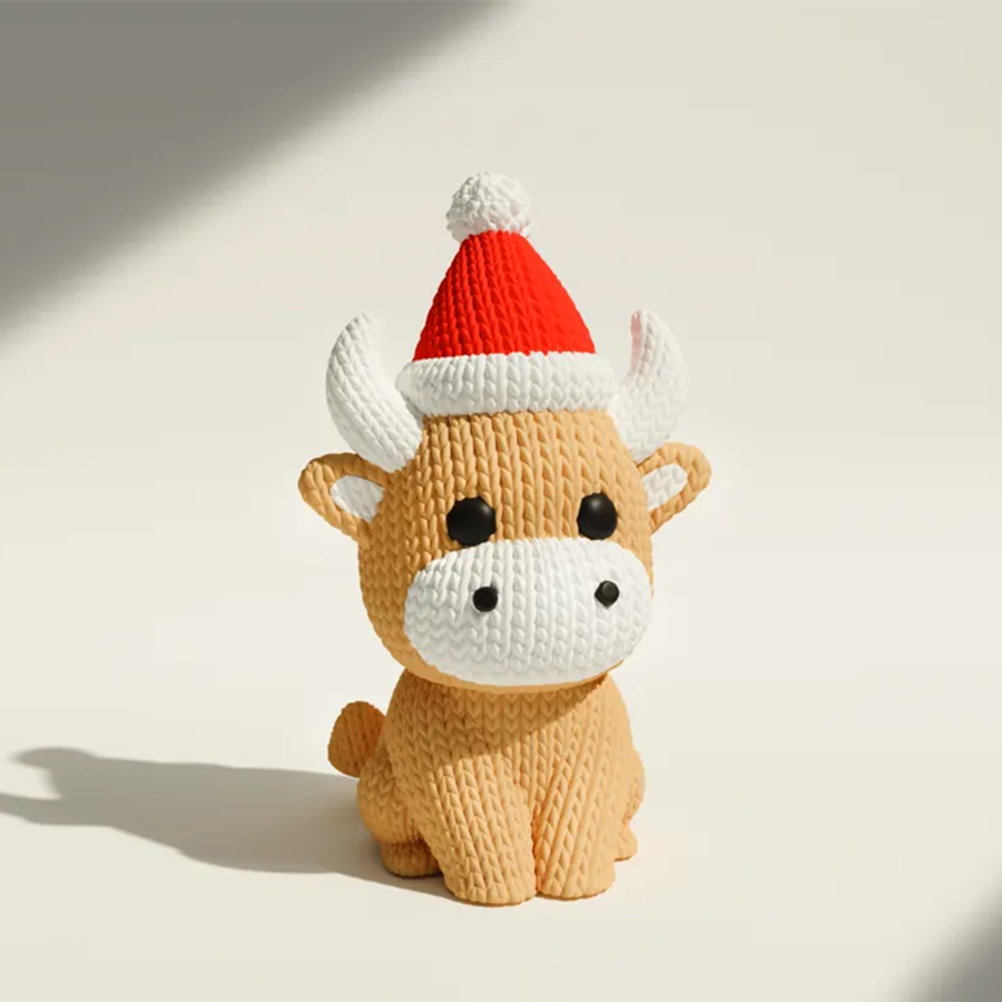 Knitted Christmas Cow - 12 Zodiac Series