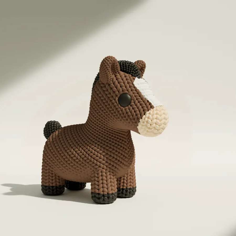 Knitted Horse - 12 Zodiac Series