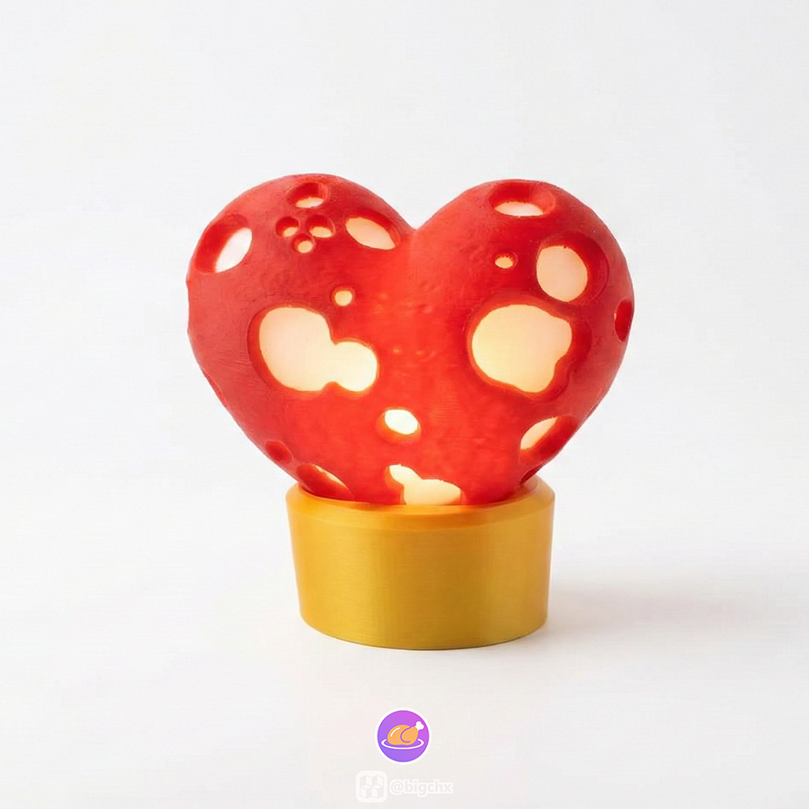 Heart-Shaped Moon Lamp - Image 2