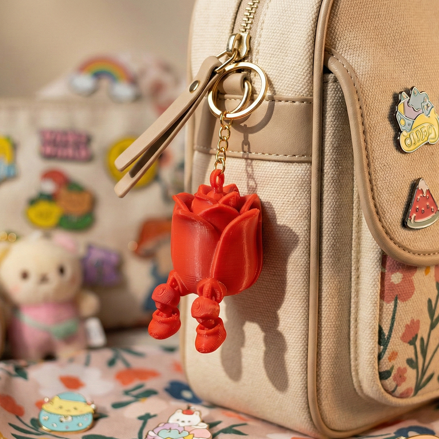 Valentine's Day Rose Keychain - Image 6