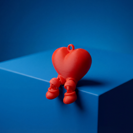 Cute Walking Heart Keychain